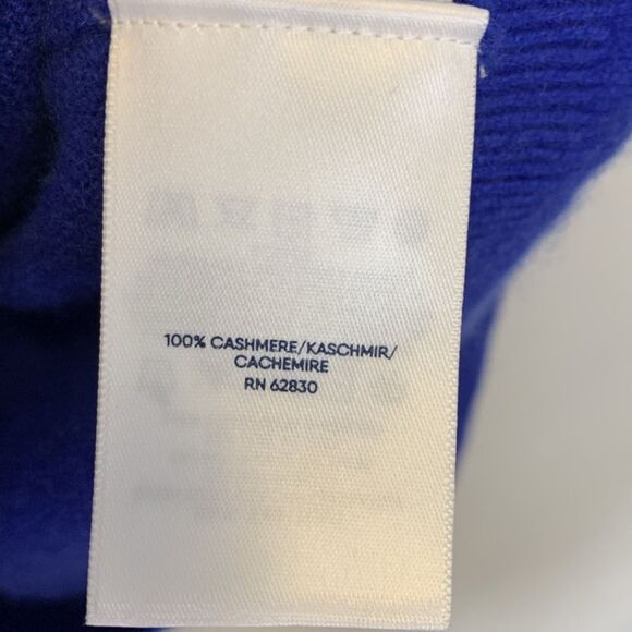Lands’ End Royal Blue 100% Cashmere Crewneck Long Sleeve Sweater Size M - Picture 6 of 10